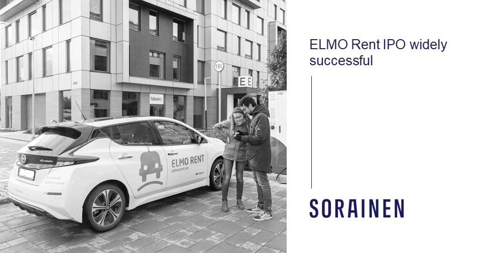 ELMO Rent IPO widely successful Sorainen
