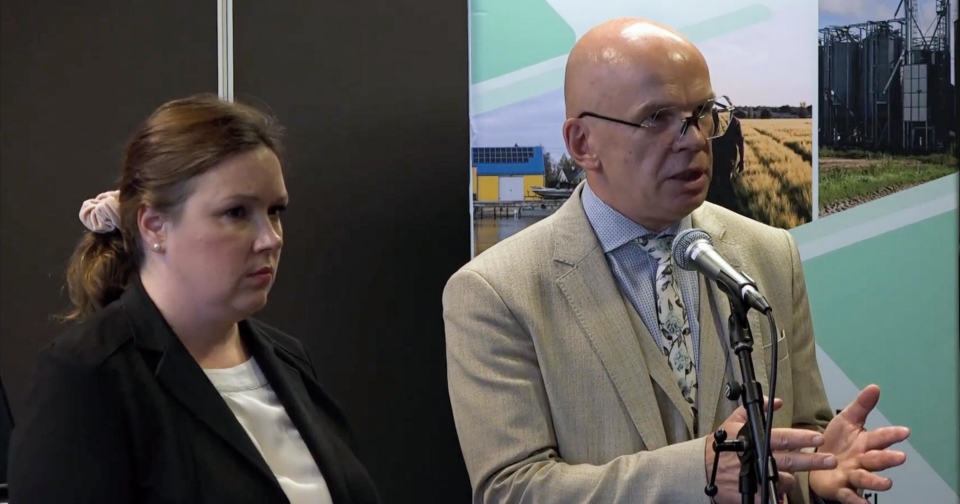 Allar Jõks ja Liisa Kähr PRIA konverentsil „Põllumehe partner muutuvas ajas – PRIA 25+“