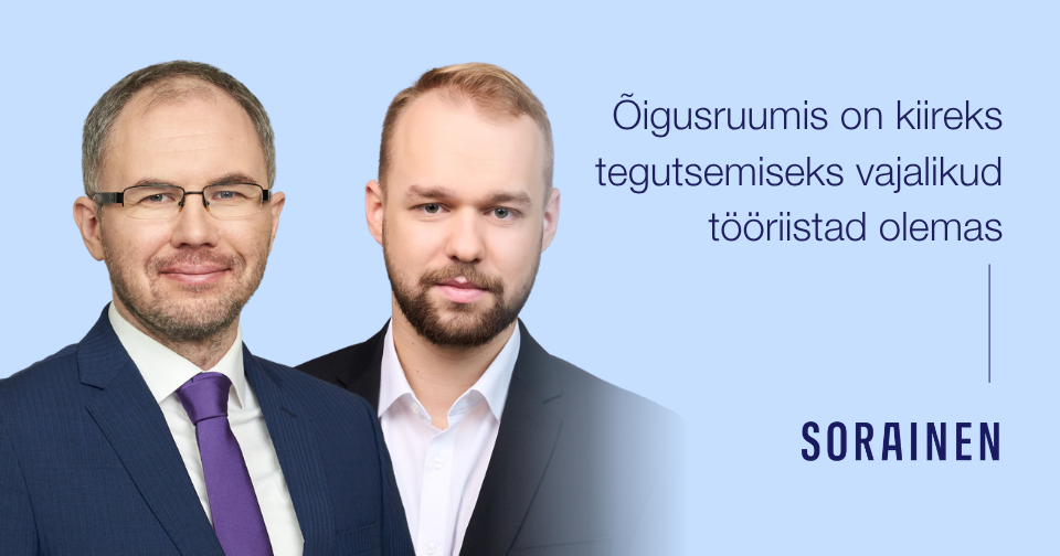 Õigusruumis on kiireks tegutsemiseks vajalikud tööriistad olemas. Sorainen. Fotol: Mario Sõrm, Stenver Pärn