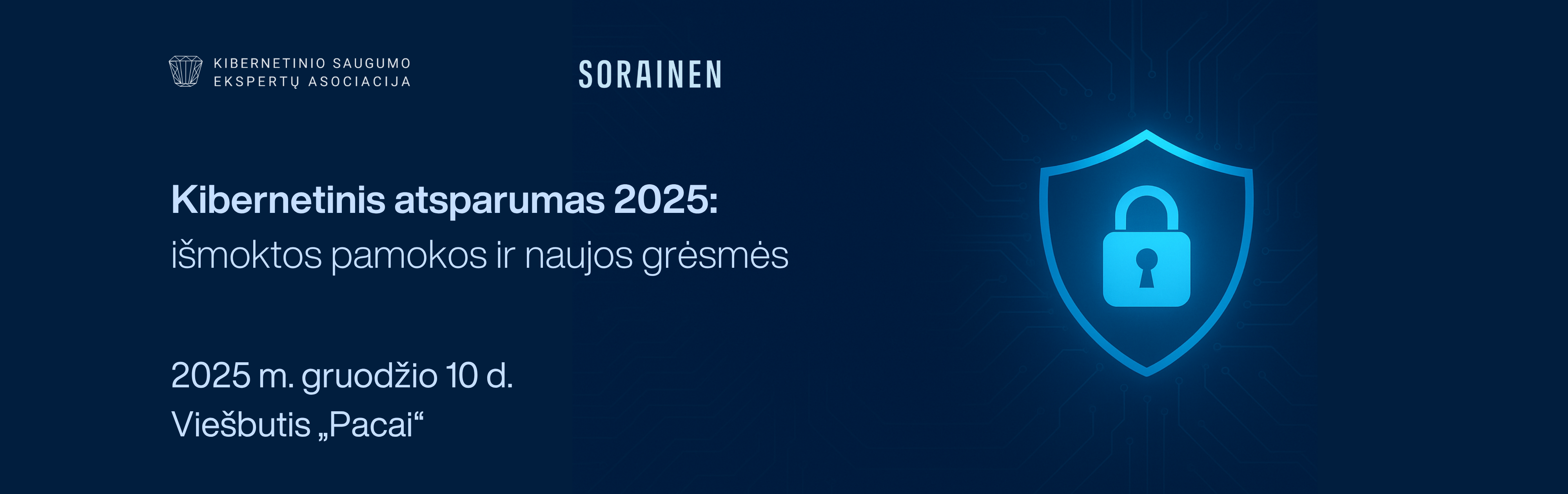 Konferencija Kibernetinis atsparumas 2025 baner
