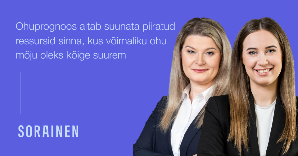 Ohuprognoos aitab suunata piiratud ressursid sinna, kus võimaliku ohu mõju oleks kõige suurem. Sorainen. Fotol: Ulrika Paavle, Iris Ink