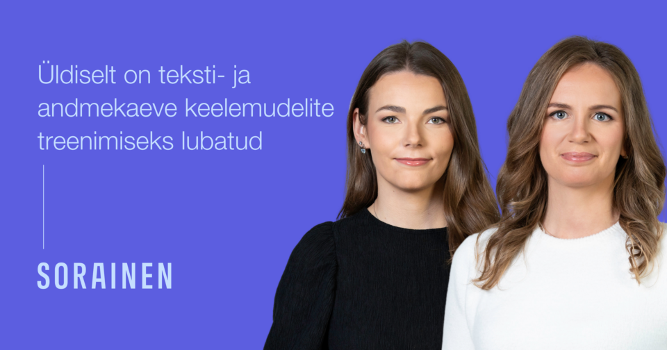 Üldiselt on teksti- ja andmekaeve keelemudelite treenimiseks lubatud