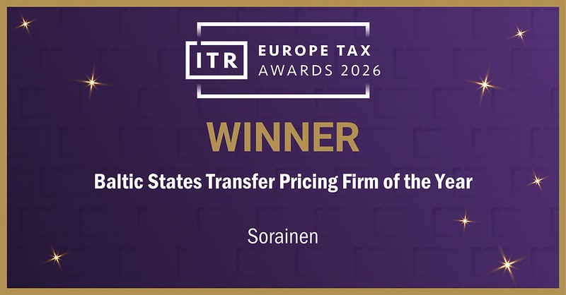 Winner: Baltic States Transfer Pricing Firm of the Year: Sorainen